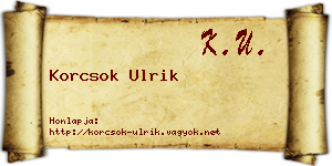 Korcsok Ulrik névjegykártya